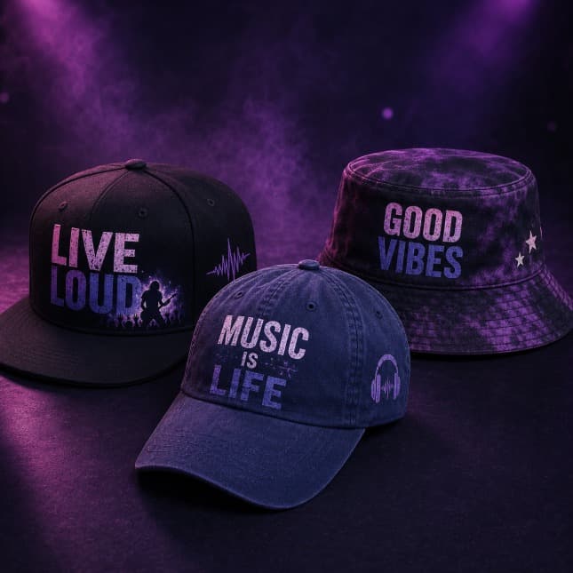 Hats in the OohYeah music marketplace